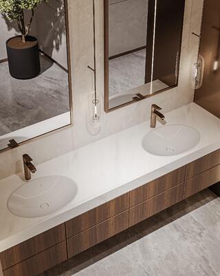 Meubles commerciaux sur mesure pour les espaces publics, y compris les halls d'ascenseurs, les couloirs et les toilettes, fabriqués avec des matériaux durables et des détails fins pour créer une image d'entreprise haut de gamme.